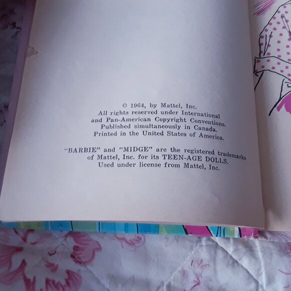 Vintage 1964 Barbie Book Mattel - Picture 9 of 9